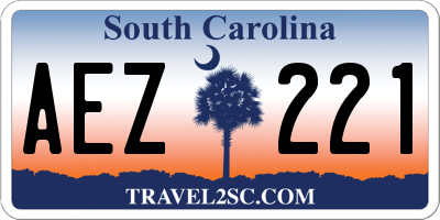 SC license plate AEZ221