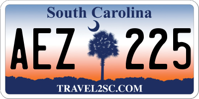 SC license plate AEZ225