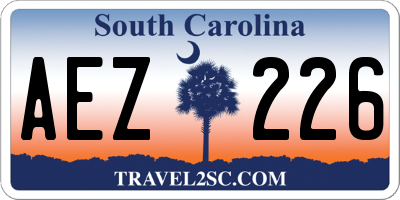 SC license plate AEZ226