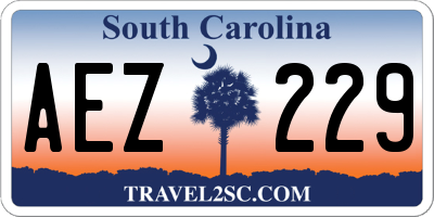 SC license plate AEZ229