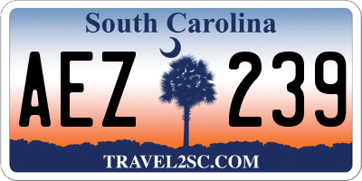 SC license plate AEZ239