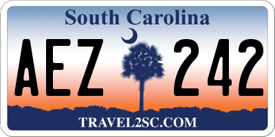 SC license plate AEZ242