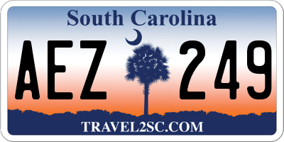 SC license plate AEZ249