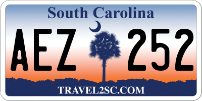 SC license plate AEZ252