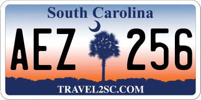 SC license plate AEZ256