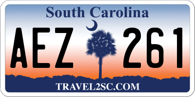 SC license plate AEZ261