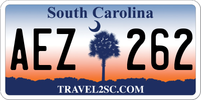 SC license plate AEZ262