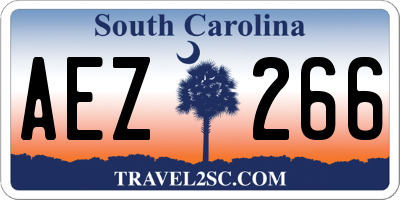 SC license plate AEZ266