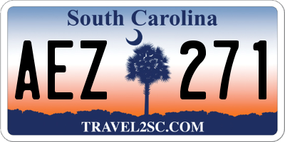 SC license plate AEZ271