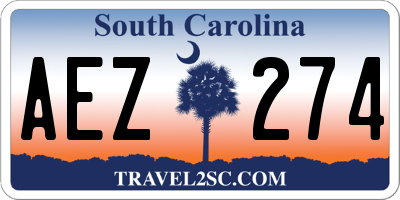 SC license plate AEZ274