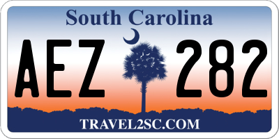 SC license plate AEZ282