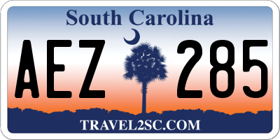 SC license plate AEZ285