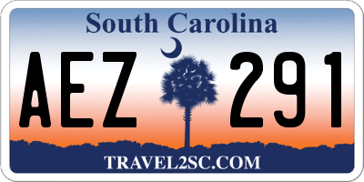 SC license plate AEZ291