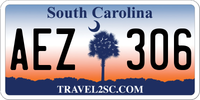 SC license plate AEZ306
