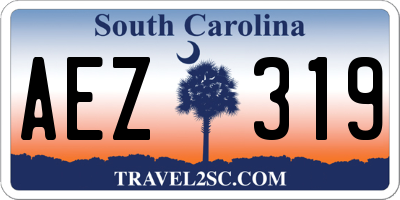 SC license plate AEZ319