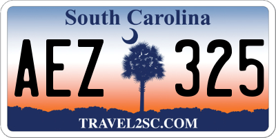 SC license plate AEZ325