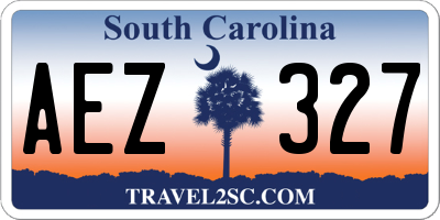 SC license plate AEZ327