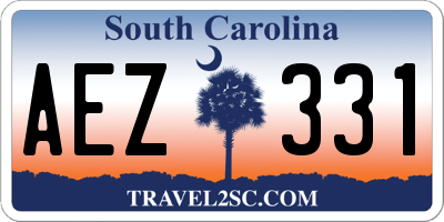 SC license plate AEZ331