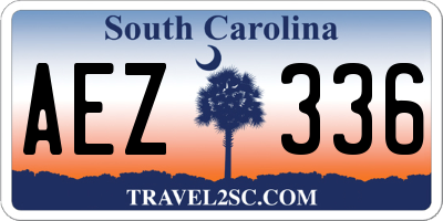 SC license plate AEZ336