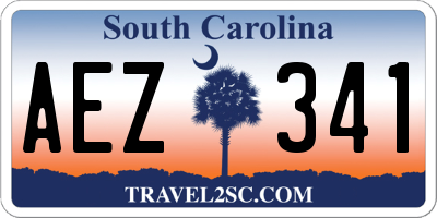 SC license plate AEZ341