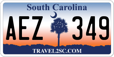 SC license plate AEZ349