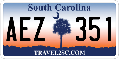 SC license plate AEZ351