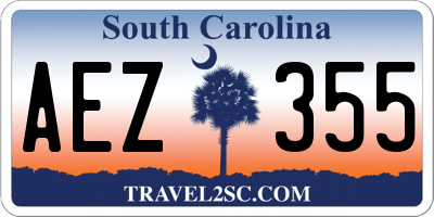 SC license plate AEZ355