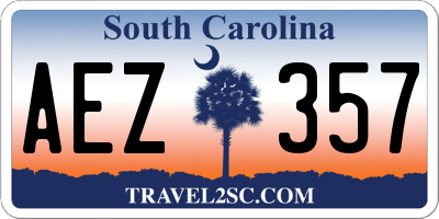 SC license plate AEZ357