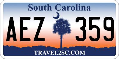SC license plate AEZ359
