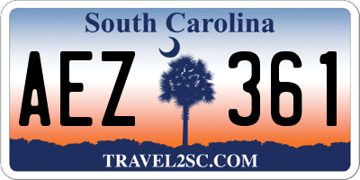 SC license plate AEZ361