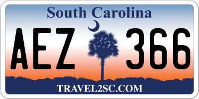 SC license plate AEZ366