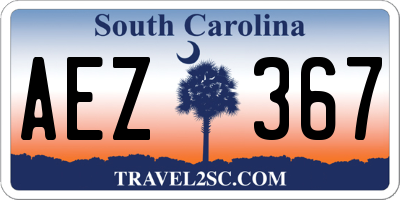 SC license plate AEZ367