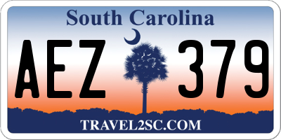 SC license plate AEZ379