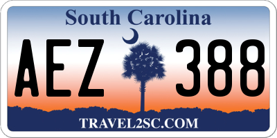 SC license plate AEZ388