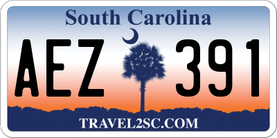 SC license plate AEZ391