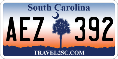 SC license plate AEZ392