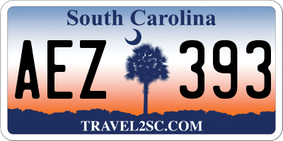 SC license plate AEZ393