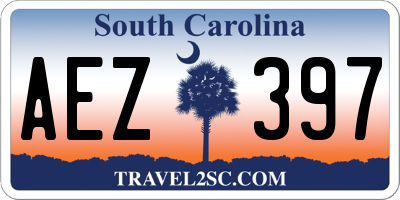 SC license plate AEZ397