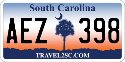 SC license plate AEZ398