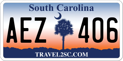 SC license plate AEZ406