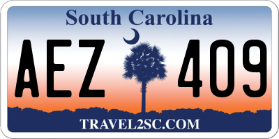SC license plate AEZ409