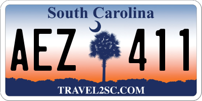 SC license plate AEZ411