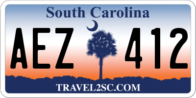 SC license plate AEZ412