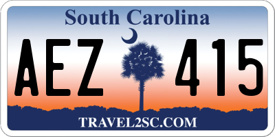 SC license plate AEZ415