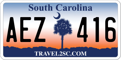 SC license plate AEZ416