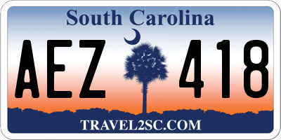 SC license plate AEZ418