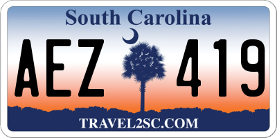 SC license plate AEZ419