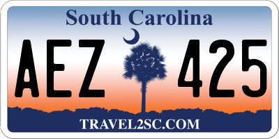 SC license plate AEZ425