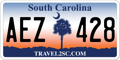 SC license plate AEZ428