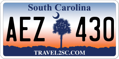 SC license plate AEZ430